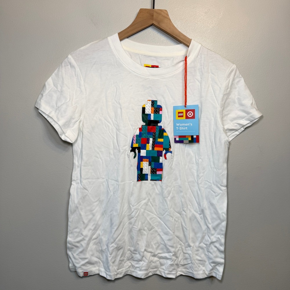 Lego x Target Women's Graphic T-Shirt Minifigure White Size X-Small NWT